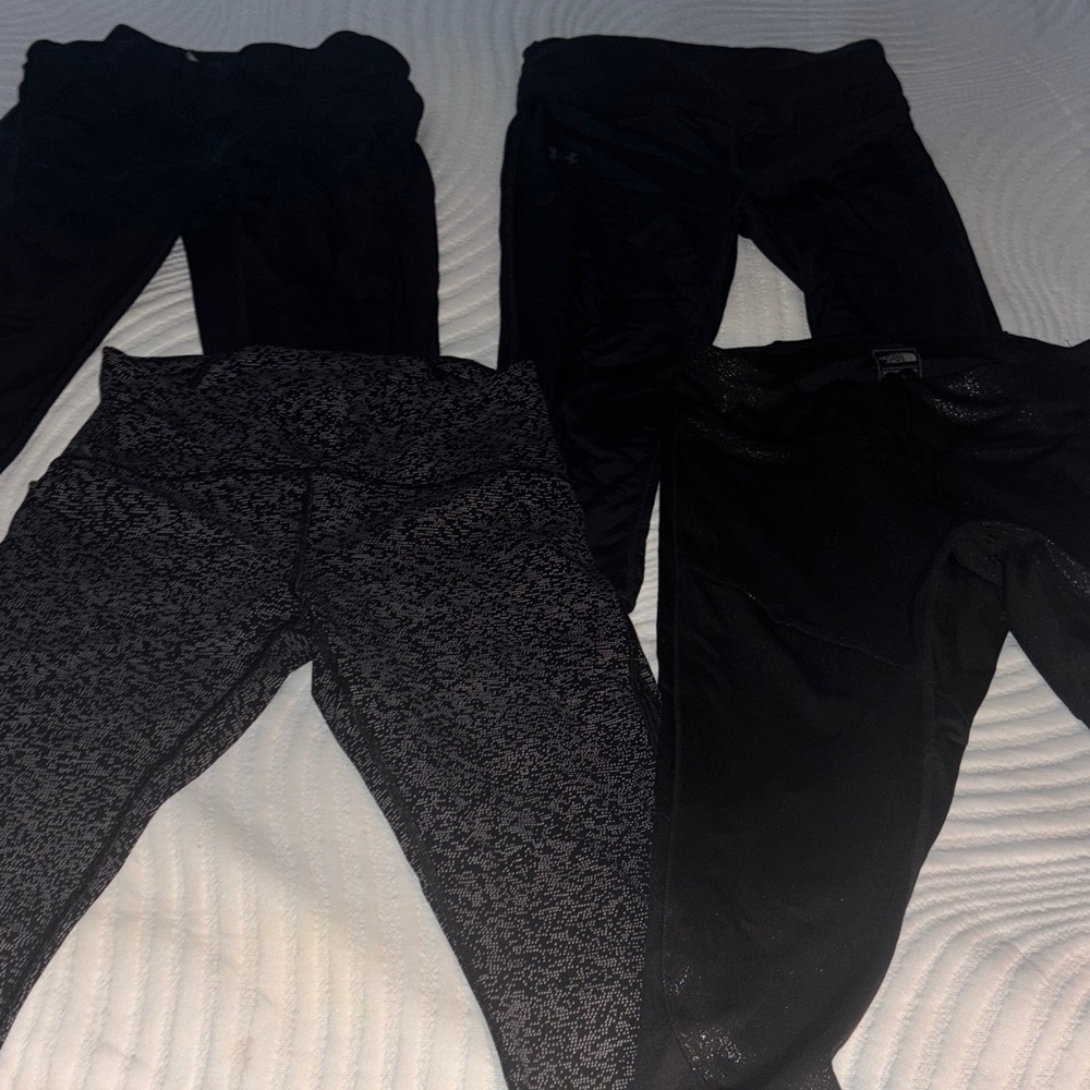 lululemon, The North Face and UA Black and Gray Leggings Set